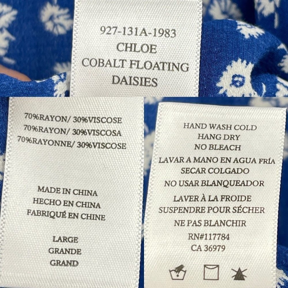 Rails Chloe Romper Floating Daisy Cobalt Flutter … - image 8